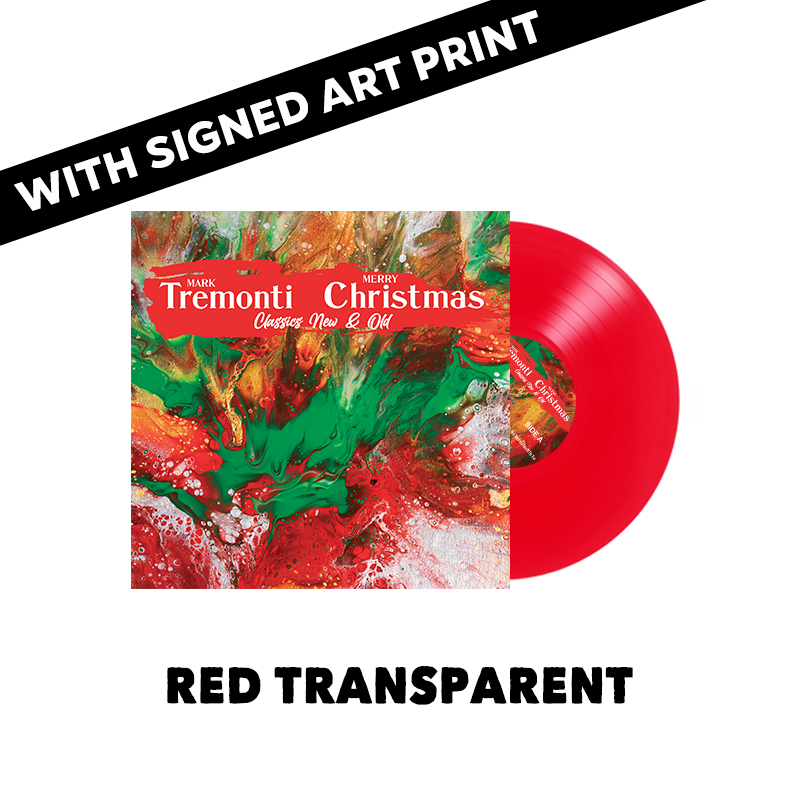 Vinyl LP - Red Transparent - w/ Signed Photo - Mark Tremonti Christmas Classics New & Old