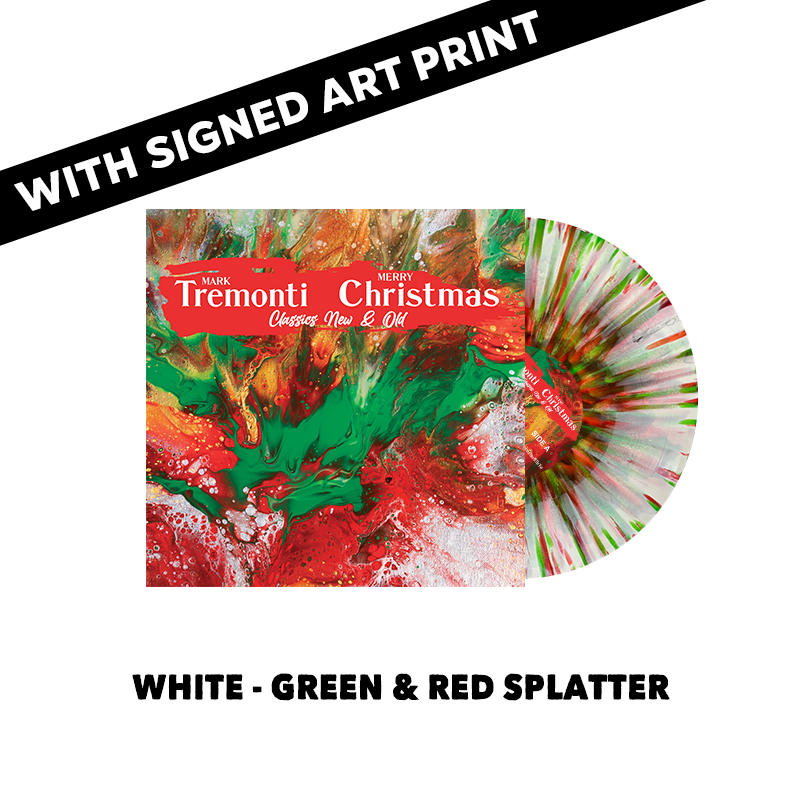 Vinyl LP - White - Green and Red Splatter - w/ Signed Photo - Mark Tremonti Christmas Classics New & Old